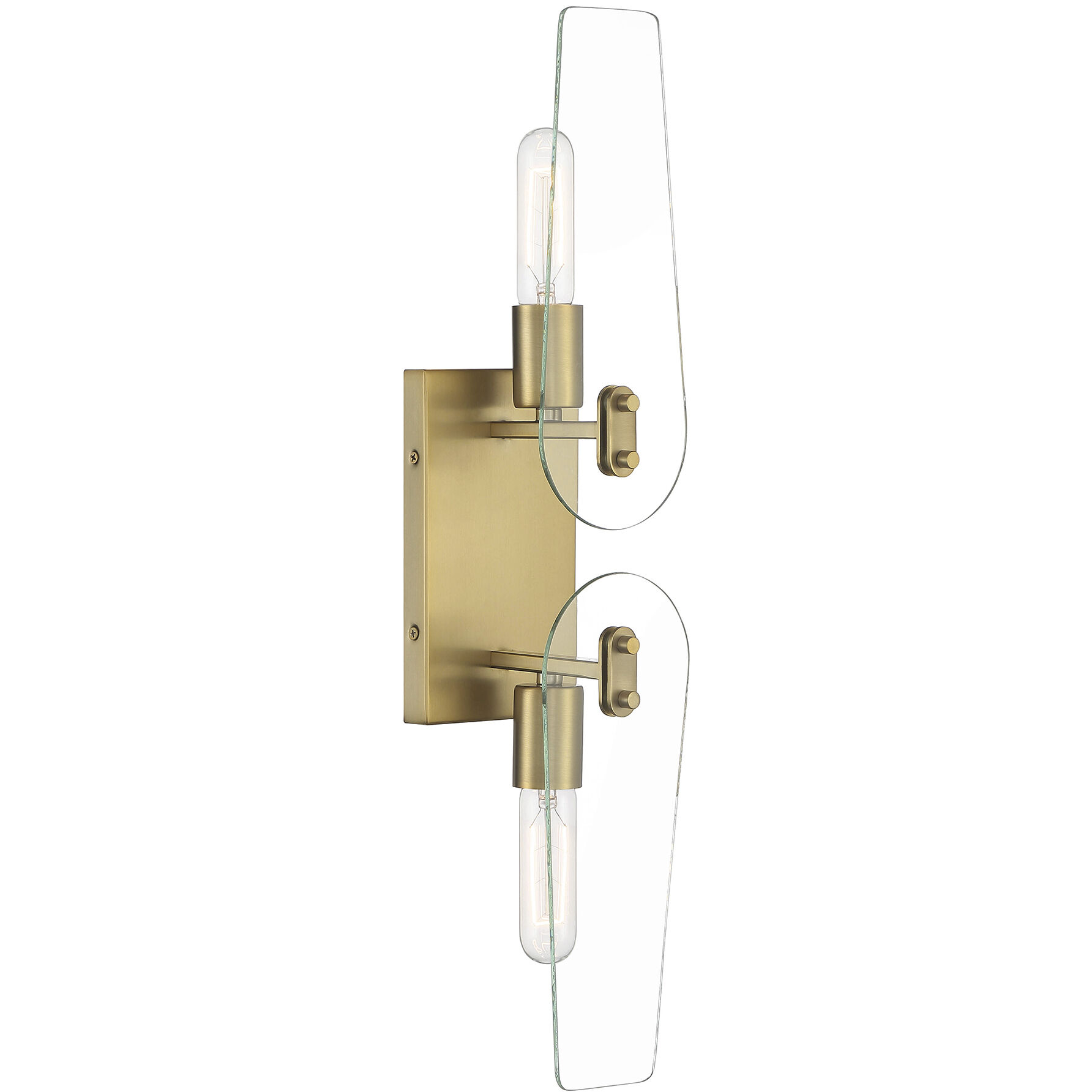 Bergen Beach 2 Light 5 inch Brushed Gold Wall Sconce Wall Light
